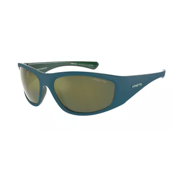 ARNETTE AN4331-29266R Occhiali da sole rettangolari da uomo - Montatura nero opaco, lenti grigio scuro a specchio rosse