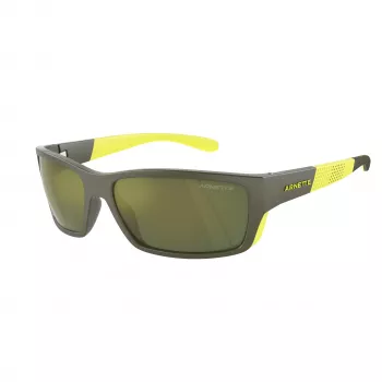 ARNETTE AN4336-28546R Occhiali da sole da uomo, nero opaco, con lenti in policarbonato grigio scuro