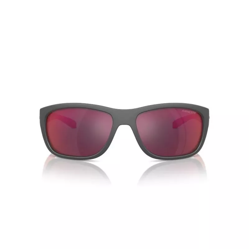 ARNETTE AN4337-28706Q Occhiali da sole da uomo rettangolari nero opaco grigio specchiato 63mm