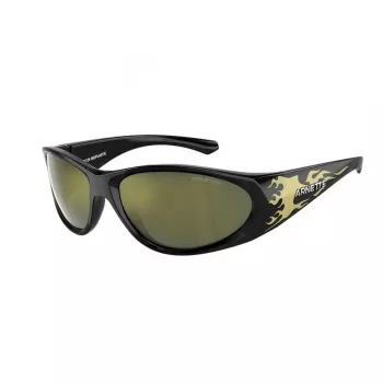 Arnette AN4342-29476R occhiali da sole unisex, montatura nero opaco, lenti grigio scuro specchiate argento, larghezza lente 62 mm