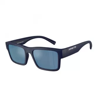 Occhiali da sole rettangolari polarizzati uomo Arnette AN4344-275922, nero opaco, 54 mm