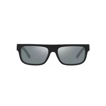 Occhiali da sole ARNETTE uomo AN4278-12006G - montatura in propionato nero opaco, lenti in policarbonato grigio specchiato, 55 mm larghezza lente