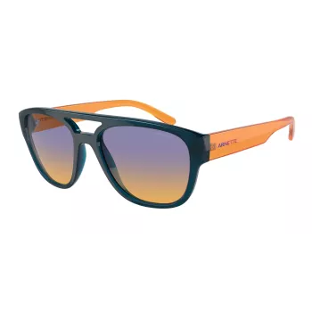 ARNETTE Occhiali da sole uomo AN4327-29012H rettangolari nero opaco montatura grigia lenti polarizzate 56mm