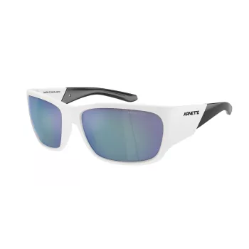 ARNETTE Occhiali da sole unisex AN43242863Y76 - Montatura nera opaca, lenti grigio scuro a specchio argento, 61 mm