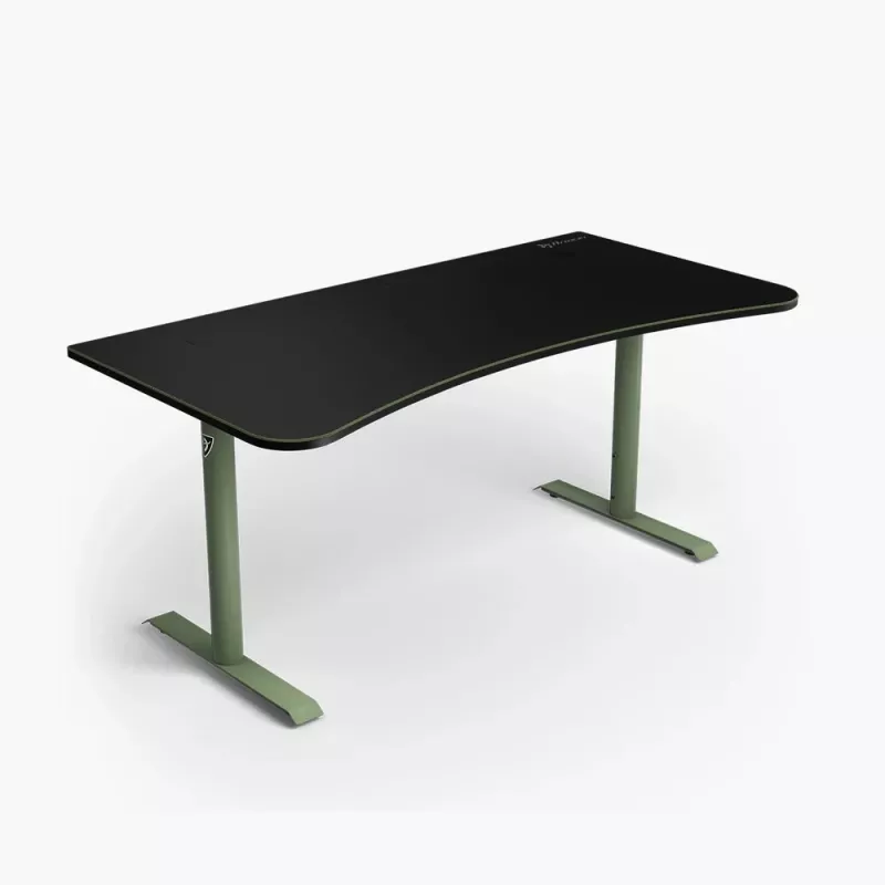 Arozzi Arena Large scrivania da gaming – Forest Green (altezza regolabile, tappetino mouse in microfibra)