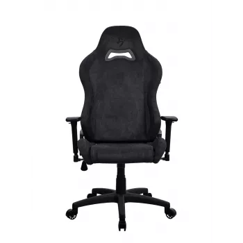 Sedia da gaming Arozzi Torretta Soft Fabric – nero assoluto, struttura in metallo, pistone a gas classe 4, braccioli 3D