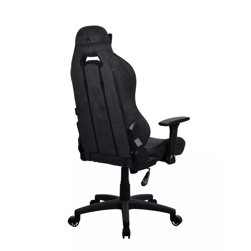 Sedia da gaming Arozzi Torretta Soft Fabric – nero assoluto, struttura in metallo, pistone a gas classe 4, braccioli 3D