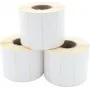 ARTDEV rotolo etichette in termotrasferimento 70 x 25mm, diametro esterno 93mm, anima 40mm, 1500 etichette per rotolo, carta bianca, adesivo permanente, opaco