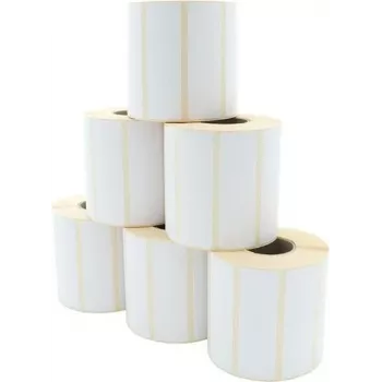 ARTDEV Etichetta a trasferimento termico rotolo 90 x 29 mm, diametro esterno 96 mm, anima 40 mm, 1300 etichette per rotolo, carta bianca, adesivo permanente