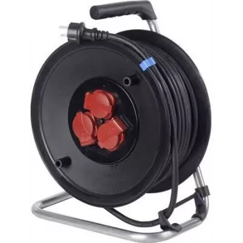 AS Schwabe 10135 avvolgicavo 50 m spina Schuko 4 prese