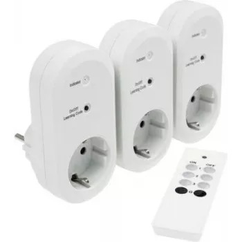 AS Schwabe 24080 set di prese radiocomandate per interni 2300 W 3 pezzi bianco