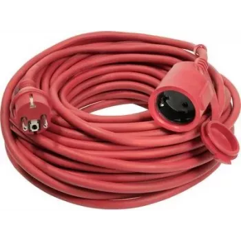 AS SCHWABE 60262 H07RN-F 3G1,5 mm² prolunga in gomma rossa 20 m con spina Schuko e connettore femmina, IP44, 16 A, 230 V, 3680 W, per esterni, edilizia, industria, agricoltura, certificata VDE