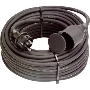 AS SCHWABE 60383 prolunga 10 m H05VV-F 3G1.5 Schuko nero