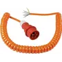 AS SCHWABE cavo a spirale CEE con connettore CEE e estremità aperta (400V / 16A | IP44 | H07BQ-F 5G2.5 | estensibile da 1m a 5m) - arancione 70432