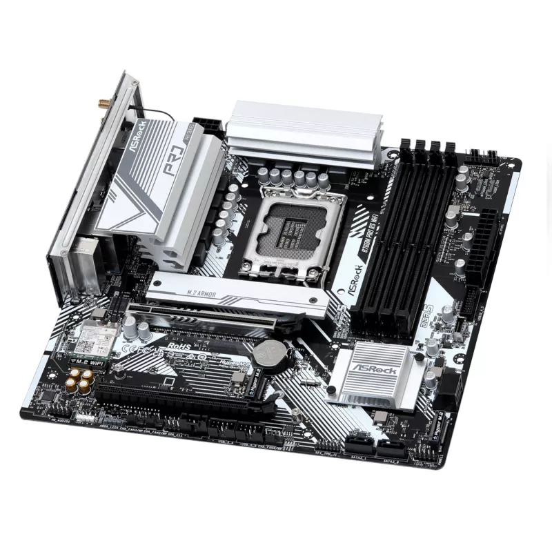 Scheda madre gaming ASRock B760M Pro RS WiFi Intel LGA 1700 Micro-ATX