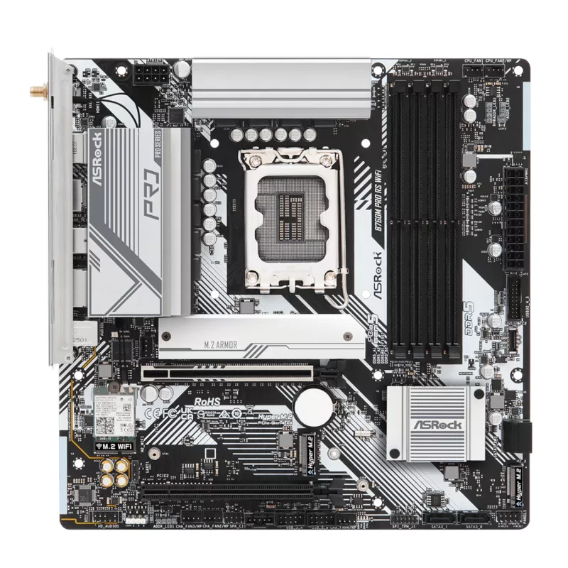 Scheda madre gaming ASRock B760M Pro RS WiFi Intel LGA 1700 Micro-ATX