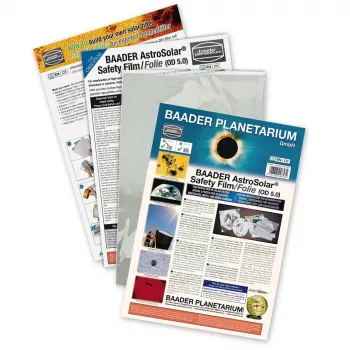 AstroSolar pellicola di sicurezza OD 5.0, 20,5x29 cm pellicola filtro solare