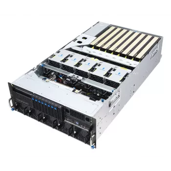 ASUS ESC8000A-E13X piattaforma server rack 4U AMD EPYC 9005 8xNVMe 2xM.2 2x10GbE 8xQSFP IPMI R3200W