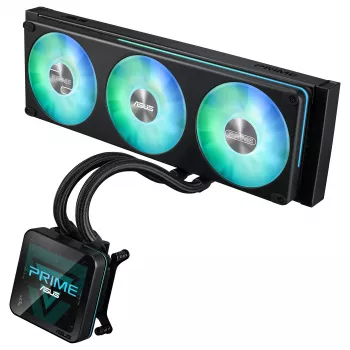 ASUS Prime SLC II 360 ARGB LCD Dissipatore CPU liquido AIO, radiatore 360 mm, 3 ventole ARGB 120 mm, LGA 1851/1700/1200/115x/AM5/AM4