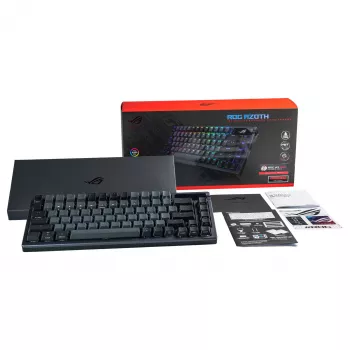 ASUS ROG Azoth Tastiera meccanica hotswap 75%, tri-mode RGB, display OLED, tasti PBT, switch NX, nero