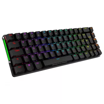 ASUS ROG Falchion NX Tastiera da gaming meccanica, formato 65%, switch ROG NX Red, wireless/cablata, retroilluminazione RGB, nero