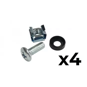 ATTE ADD-RACKMNT M6 set viti di montaggio rack – 4 pezzi con gabbie e rondelle