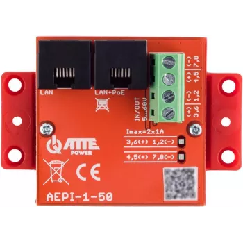 ATTE AEPI-1-50 adattatore PoE passivo 1 canale 10/100/1000 Mbps Gigabit Ethernet