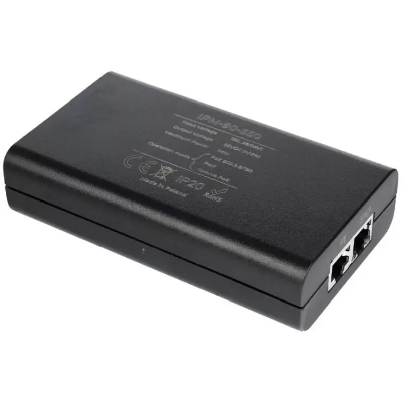 ATTE IPM-90-550 iniettore PoE 90W, 55V DC, Gigabit Ethernet, IEEE 802.3bt