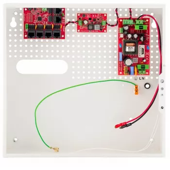 ATTE IPUPS-5-11-F Switch PoE 5 porte con alimentazione buffer, 4x PoE 10/100 Mbps, budget 90W, unmanaged