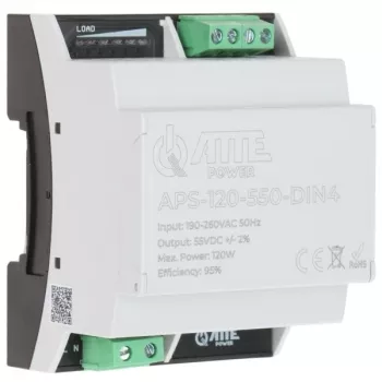 ATTE APS-120-550-DIN4 alimentatore switching per guida DIN, 55 V 120 W