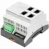 ATTE SWPS-4-11-DIN4 Switch PoE+ industriale 4 porte con alimentatore integrato, montaggio su guida DIN, budget 60W