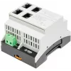 ATTE SWPS-4-11-DIN4 Switch PoE+ industriale 4 porte con alimentatore integrato, montaggio su guida DIN, budget 60W