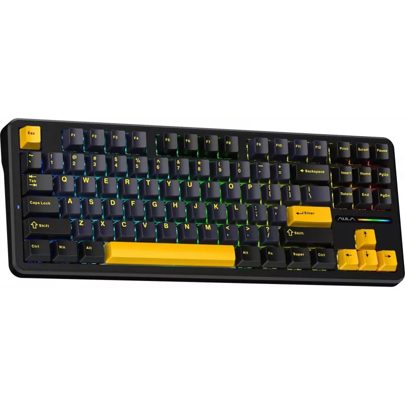 AULA Gasket F87 Thunder Black GrayWood Tastiera RGB