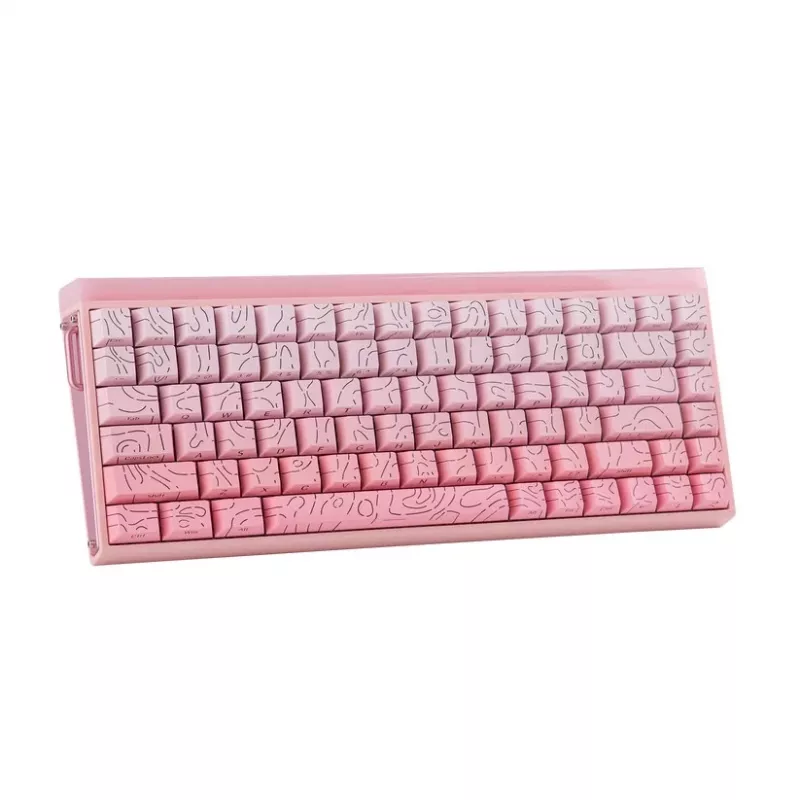 AULA HERO84 HE Pink Gradient Contour Dragon King Tastiera meccanica RGB gasket