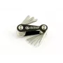 Author AHT Expert 8 multitool pieghevole con chiavi a brugola e cacciaviti PH2 e SL5, acciaio cromo-vanadio, corpo in alluminio, argento/nero