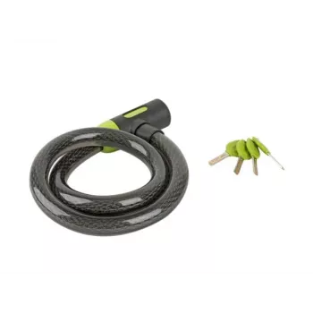 Author lucchetto a cavo ACL-85 C-Sleeve 25x1000mm con chiave nero/verde