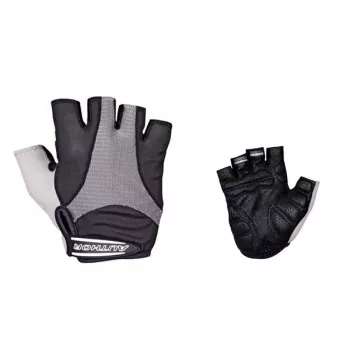 Author Men Elite Gel Guanti da ciclismo a dita corte - Grigio/Nero (M)