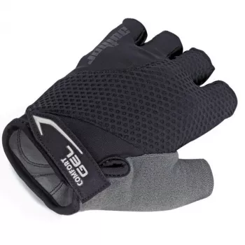 AUTHOR guanti da ciclismo comfort gel a dita corte da uomo – nero/grigio, taglia M