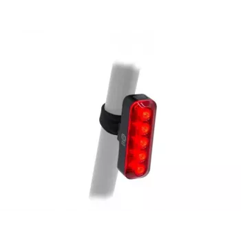 Author XYRIUS Brake luce posteriore USB 400 lm, nero con lente rossa