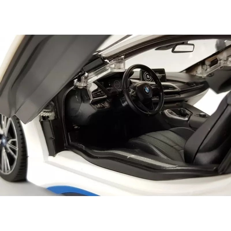 Auto R/C BMW i8 Rastar 1:14 bianca con portiere automatiche