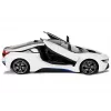 Auto R/C BMW i8 Rastar 1:14 bianca con portiere automatiche