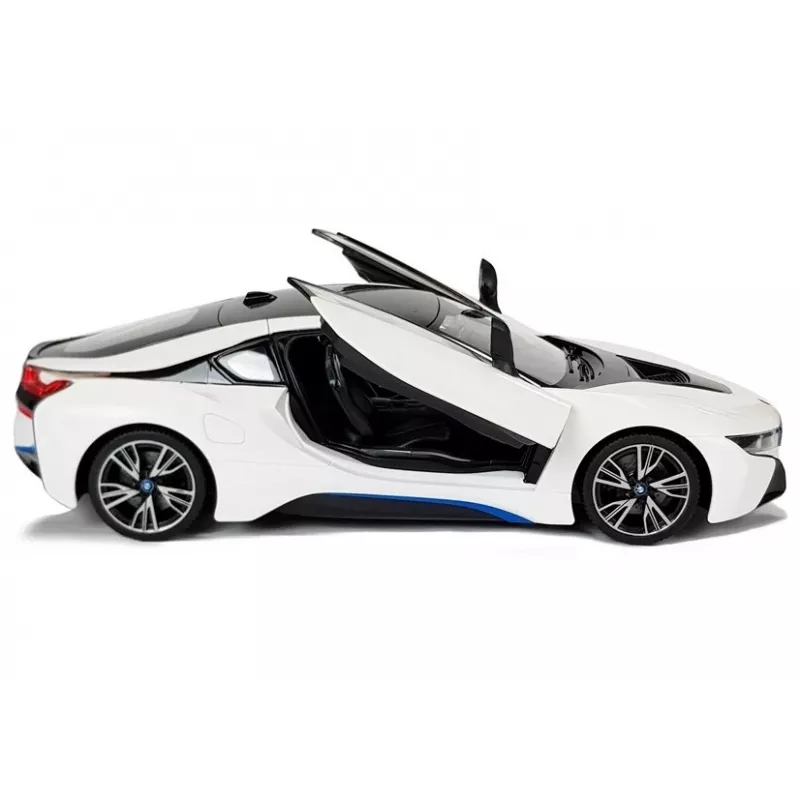 Auto R/C BMW i8 Rastar 1:14 bianca con portiere automatiche
