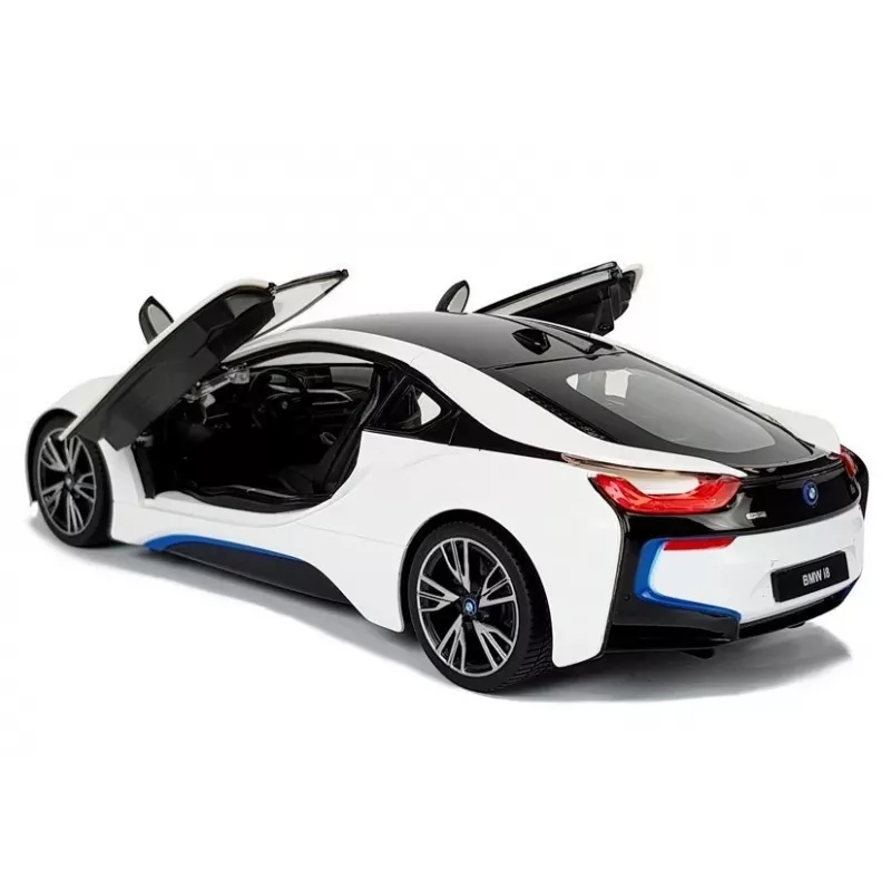 Auto R/C BMW i8 Rastar 1:14 bianca con portiere automatiche