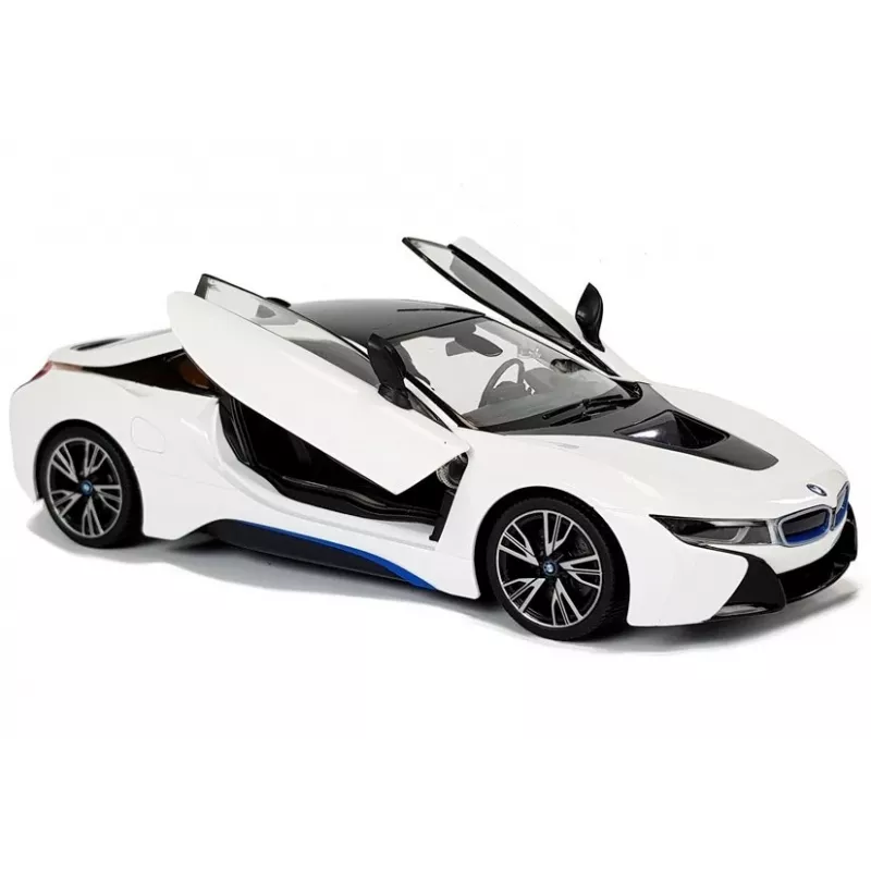 Auto R/C BMW i8 Rastar 1:14 bianca con portiere automatiche