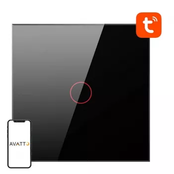 AVATTO Smart Light Switch WiFi TS02-EU-B1 1 Way TUYA (nero)