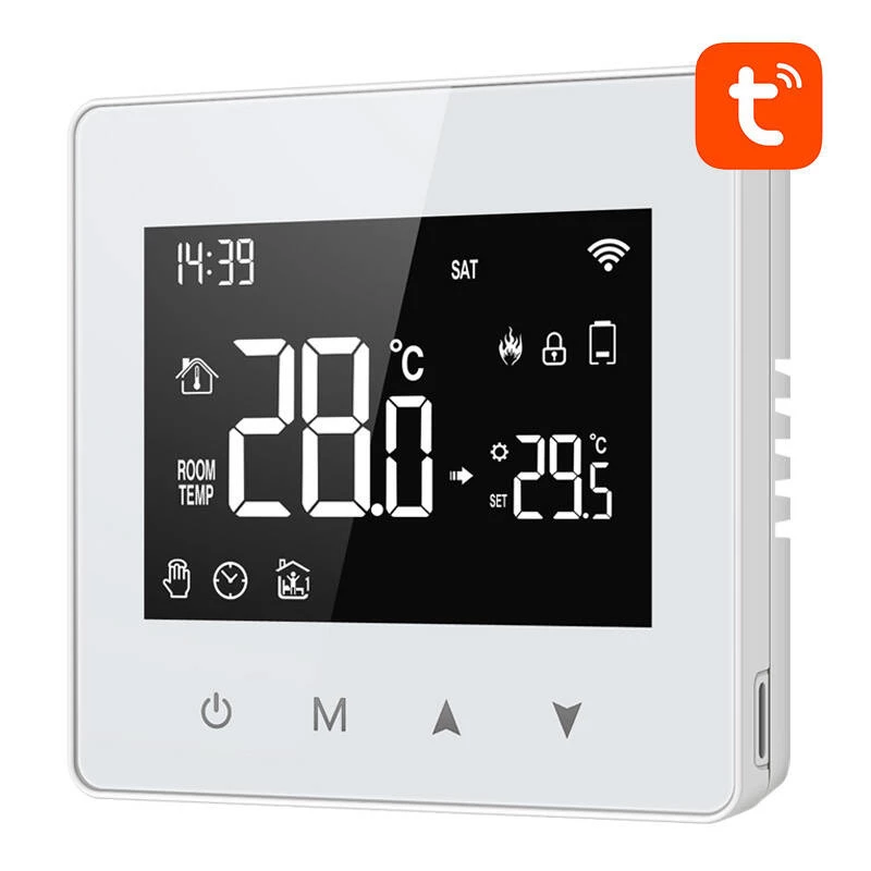 AVATTO WT198 Termostato smart WiFi con touchscreen LCD, compatibile con Tuya Smart Life, Alexa, Google Assistant