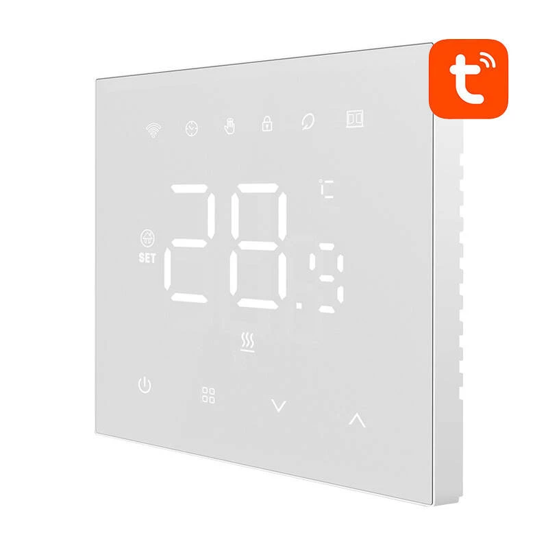 AVATTO WT410-16A-W termostato smart WiFi per riscaldamento elettrico a pavimento, 16A, bianco