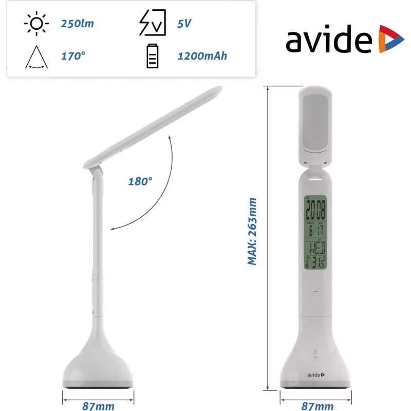 Avide lampada da scrivania LED RGB calendario bianca 4W 250lm