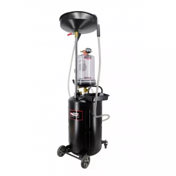 AWTOOLS AW10415BL pompa manuale rotativa per olio per fusti da 200L, 20 L/min, ghisa, tubo di aspirazione telescopico, 2