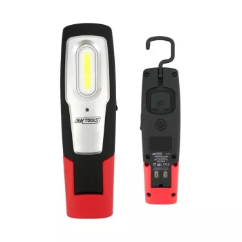 AWTOOLS AW17601 Lampada frontale COB LED - 120 lumen, 3 modalità, protezione IPX4 dagli schizzi, fascia regolabile, a batteria